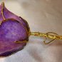 Lacquered & 24k gold-plated REAL PURPLE ROSE