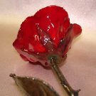 Unique real lacquered and plated Red rose stem