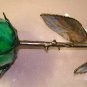 Unique real lacquered GREEN rose stem