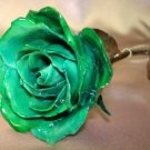 Unique real lacquered GREEN rose stem