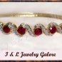 3.2ctw GENUINE RUBY gold bangle