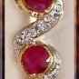 3.2ctw GENUINE RUBY gold bangle