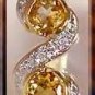 3.2ctw GENUINE CITRINE gold bangle