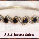 3.2ctw genuine SAPPHIRE gold bangle