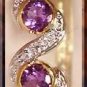 3.2ctw genuine AMETHYST gold bangle