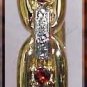 3.00 carat GENUINE Garnet & DIAMOND gold bangle