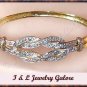 Designer Blue TOPAZ & DIAMOND gold bangle