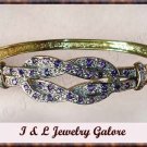 Designer Amethyst & DIAMOND gold bangle