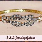 Designer Genuine SAPPHIRE & DIAMOND gold bangle