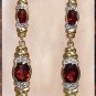 4.06 carat GARNET & DIAMOND gold drop earrings