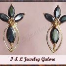 3.50ctw genuine SAPPHIRE gold earrings