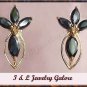 3.50ctw genuine SAPPHIRE gold earrings