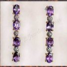 2.79 carat Amethyst & Diamond earrings