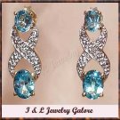 2.5 ctw Topaz & Diamond earrings