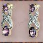 2 carat  Amethyst & Diamond earrings