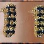 2.01 carat Genuine SAPPHIRE & DIAMOND gold earrings