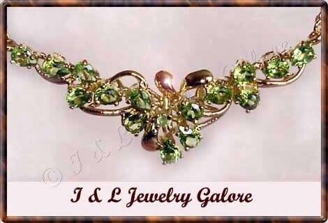 2.20 ctw genuine PERIDOT gold necklace