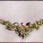 2.20 ctw genuine PERIDOT gold necklace