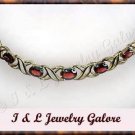 5.8 carat genuine GARNET gold necklace