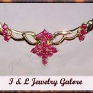Unique genuine RUBY designer style gold necklace