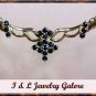 Unique genuine SAPPHIRE designer style gold necklace