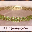 Amazing *13.00 carat* genuine peridot tennis bracelet