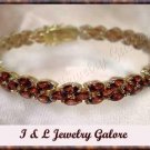 Amazing *15.80 carat* genuine garnet tennis bracelet