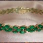 Amazing **11 carat** emerald agate tennis bracelet