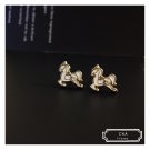 White horse earrings