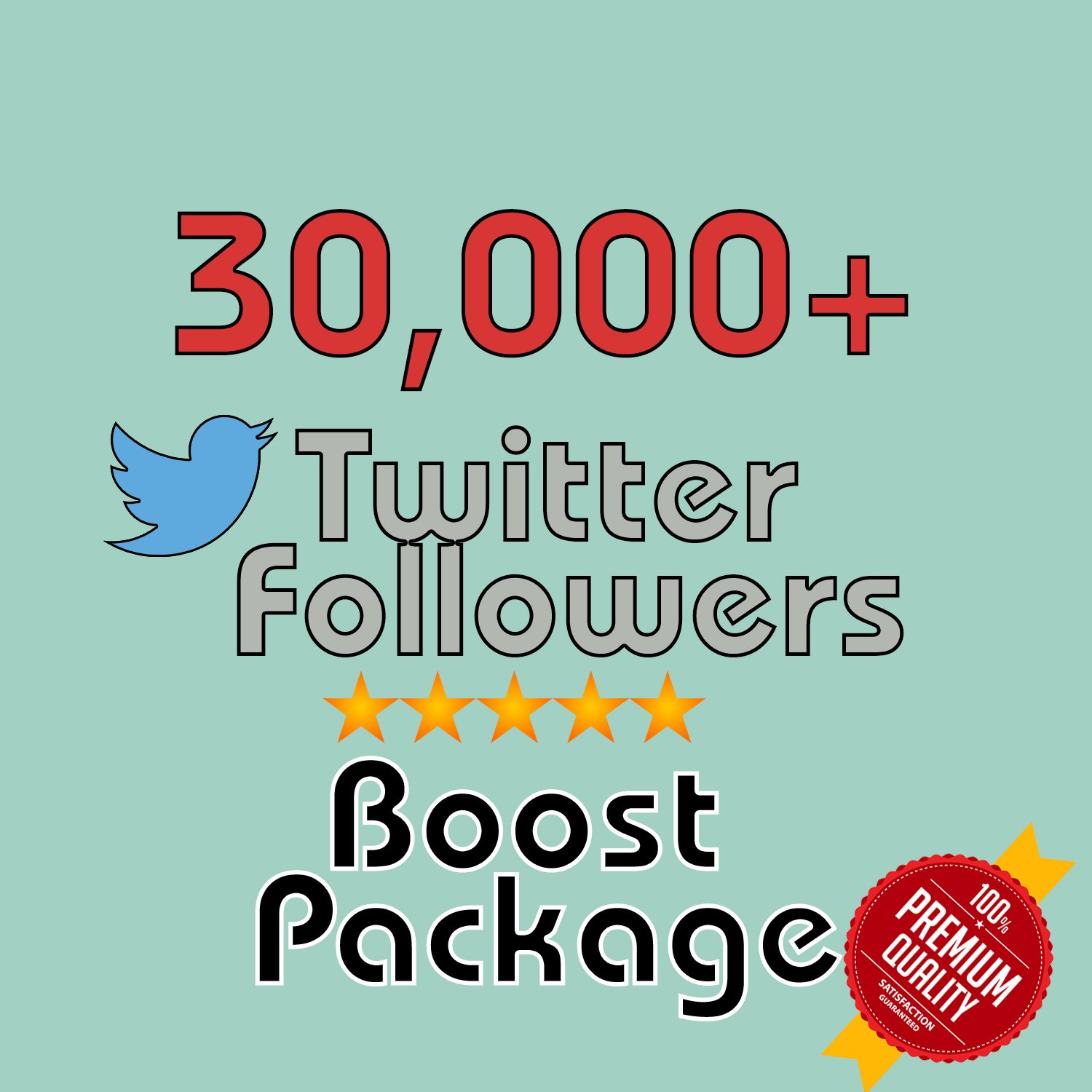 30,000 HQ permanent twitter followers