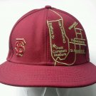 New Era 59Fifty Baseball Cap San Francisco  Map Overhead Maroon Fitted Hat 7 1/8