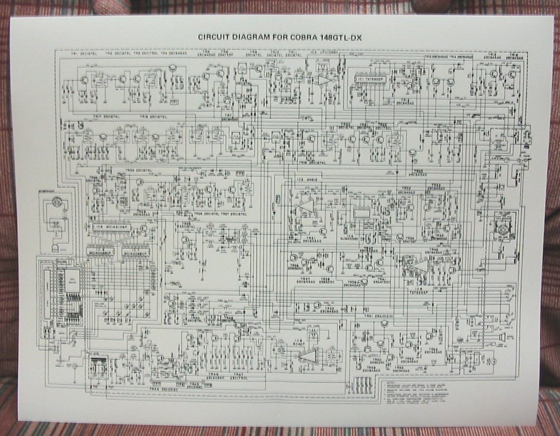 Cobra 148GTL-DX Schematics/Circuit Diagram + Parts List Sheet