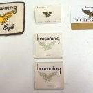 Browning Golden Eagle Collectors Patch, Tie Tac, Owner I.D. Card, Matches NOS