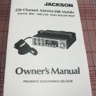 President Jackson AM/FM/SSB Export CB Radio Owners Manual