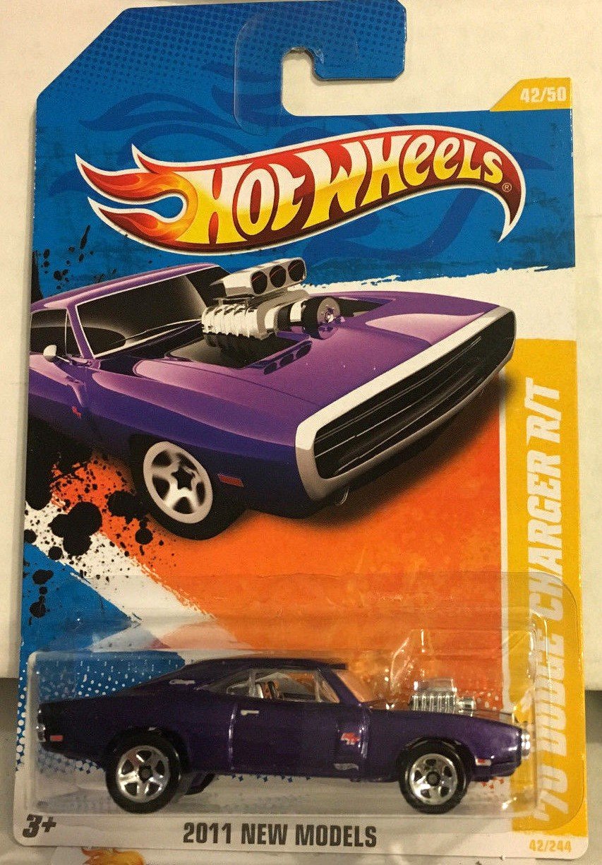 '70 Dodge Charger R/T #42 * Purple * 2011 Hot Wheels *