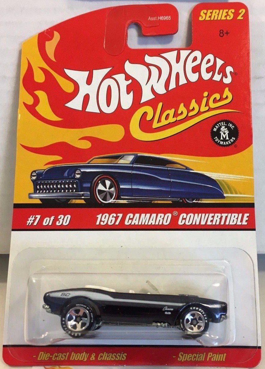 Hot Wheels Classics Series 2 1967 Camaro Convertible Dark Blue 
