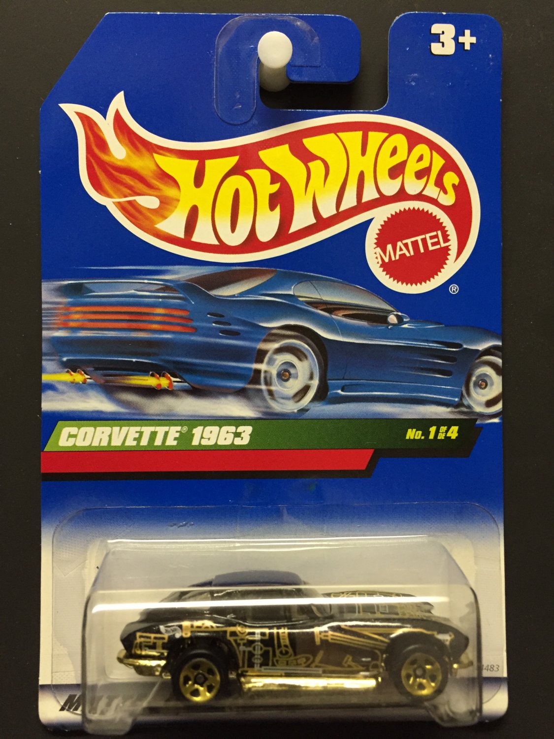 Hot Wheels 1963 Corvette Black/Gold (1999)