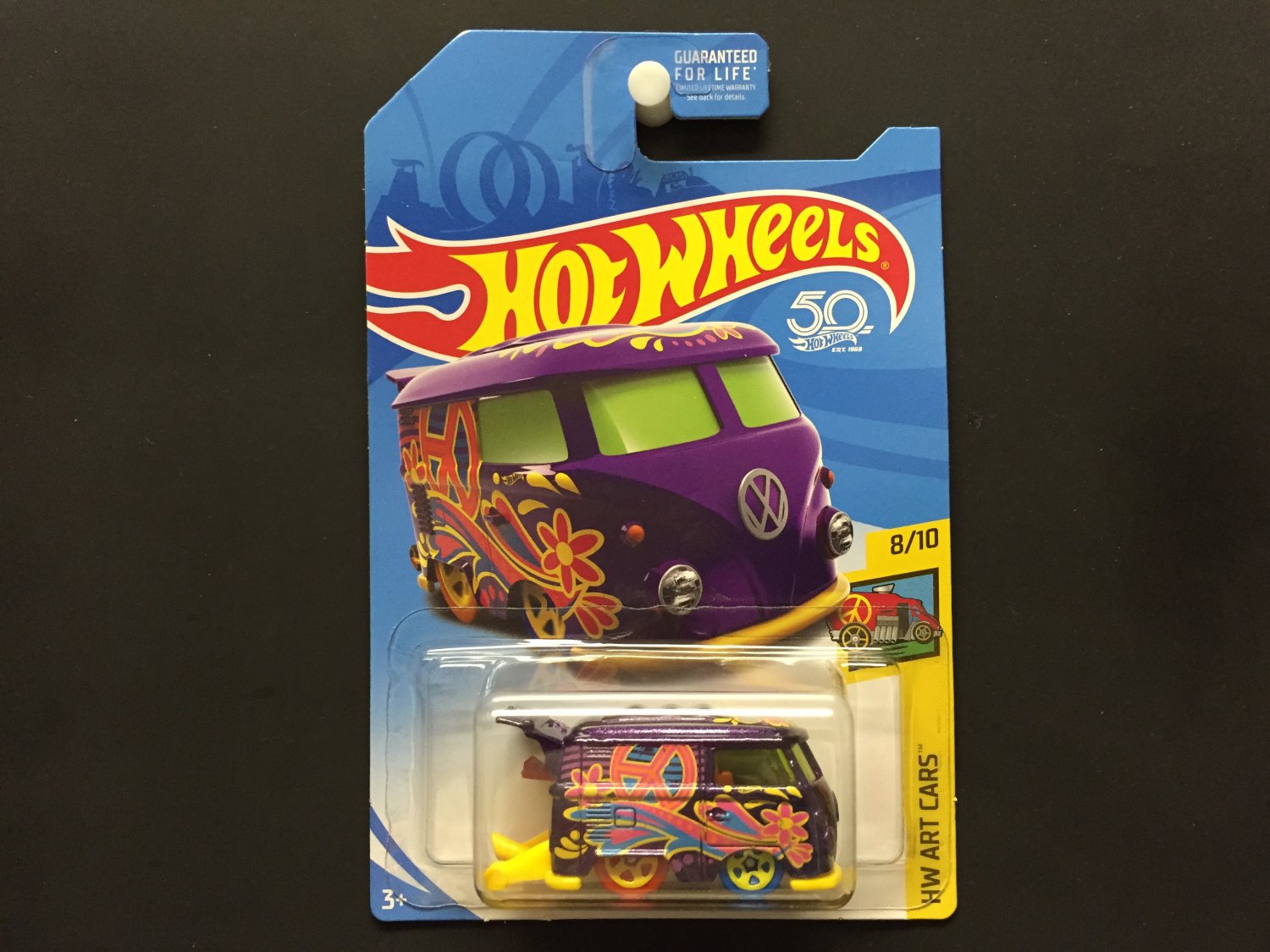 Hot Wheels 2018 Case J Treasure Hunt KOOL KOMBI purple HW Art Cars Long card 