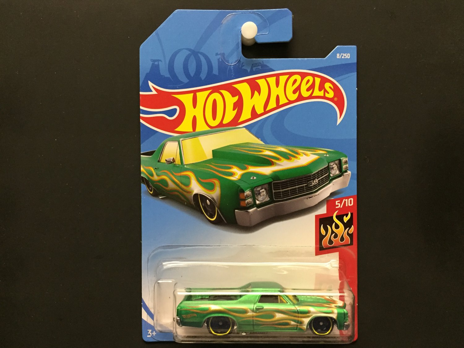 2019 Hot Wheels '71 El Camino (Green) - HW Flames 5/10