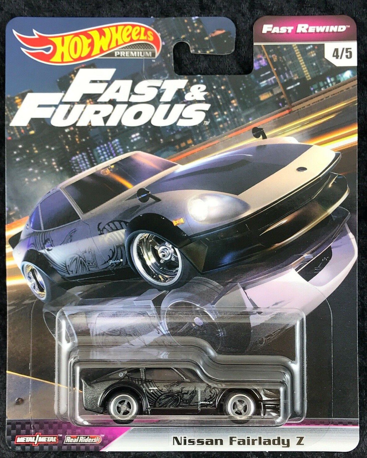 2020 Hot Wheels Premium Fast And Furious Rewind Nissan Fairlady Z Black