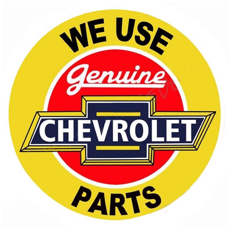 Chevrolet Chevy Truck Service Embossed Metal Tin Sign Large 24" Vintage Garage 