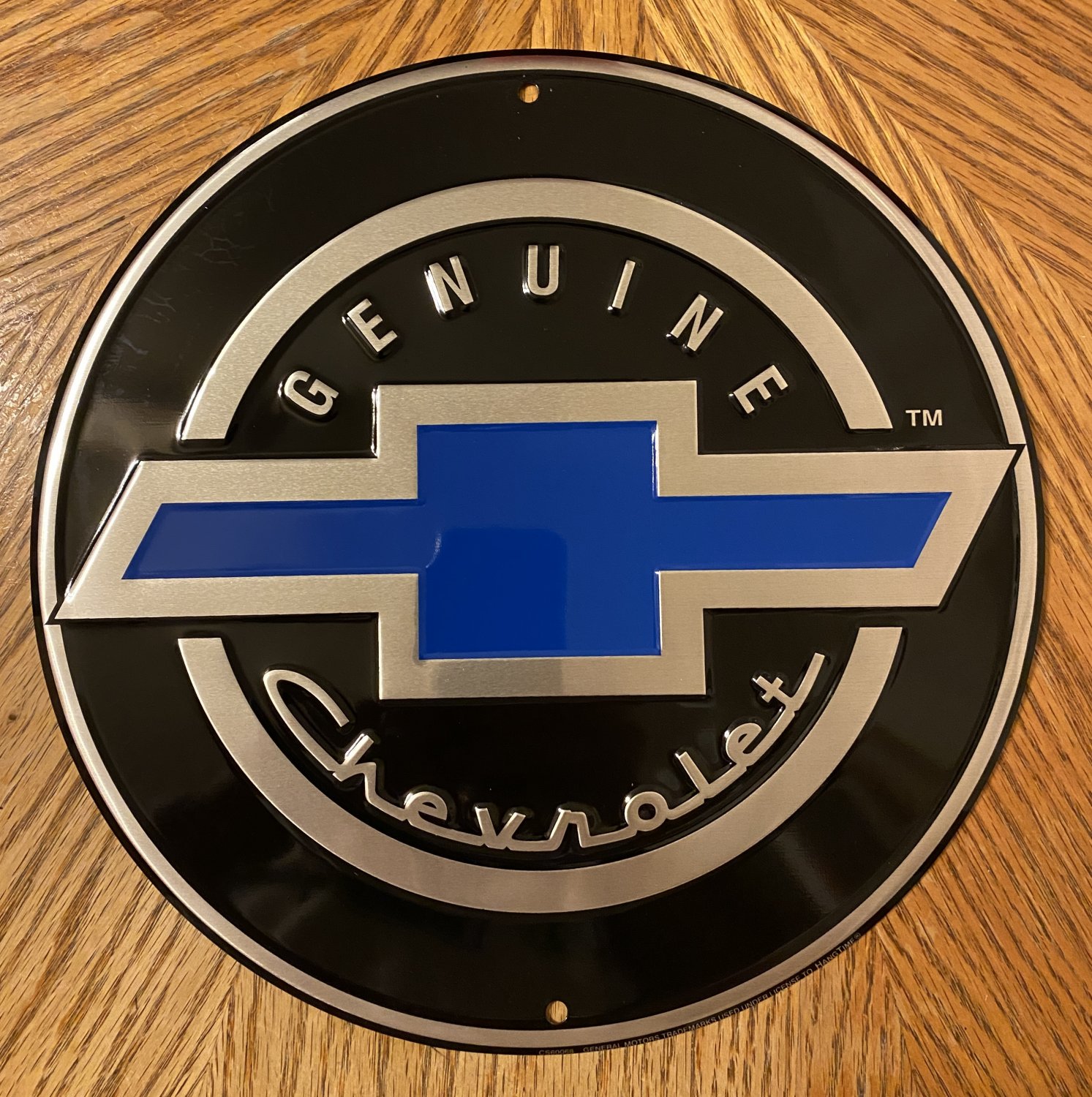 12â Genuine Chevrolet Bowtie - Vintage Tin Metal Sign