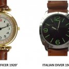 2 Watches Italian diver 1950's  + italian officer 1920's
