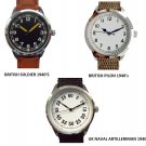 3 Watches BRITISH PILOT 1940's + british soldier 1940's + NAVAL ARTILLERYMAN 1940's