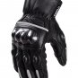 Leather Moto Gloves - Raven