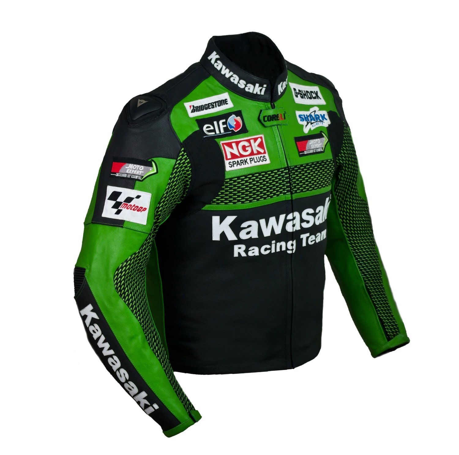 Kawasaki Racing Team Motorcycle Leather Jacket