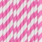 Pink Stripe Paper Straws - Pack of 25