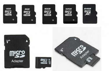 Memory Card mini Transflash Adapter+Micro SD Card 32gb