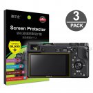 3-Pack Tempered Glass LCD Screen Protector Compatible with Sony A6300 A6000 A5000 NEX-7/6/5/3N