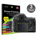 3-Pack Tempered Glass Screen Protector w/ Top LCD Film Compatible with Nikon D850 Digital Camera